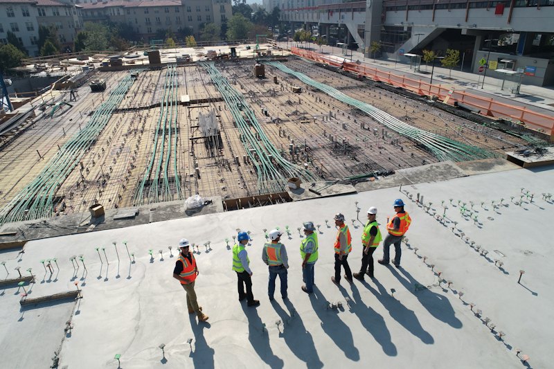 Großbaustelle aus der Vogelperspektive